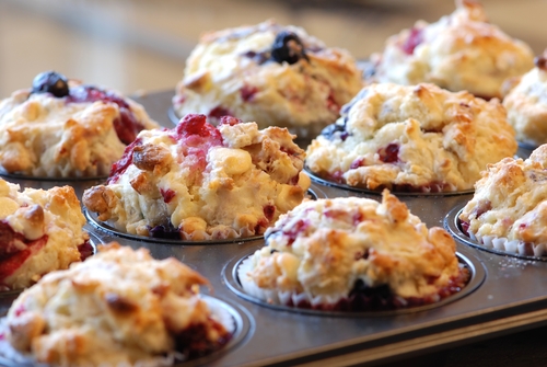 Boysenberry and Lemon Muffins